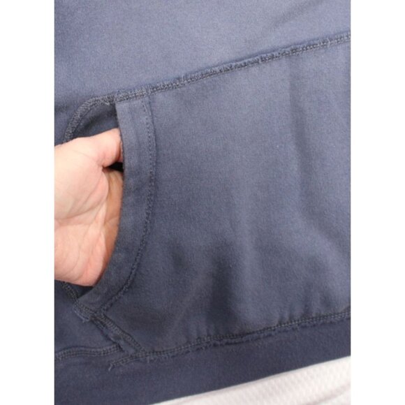 Polo Jeans Co Navy Hoodie XXL PRL Big Logo Distressed Sweatshirt *Flaws* - Picture 3 of 9